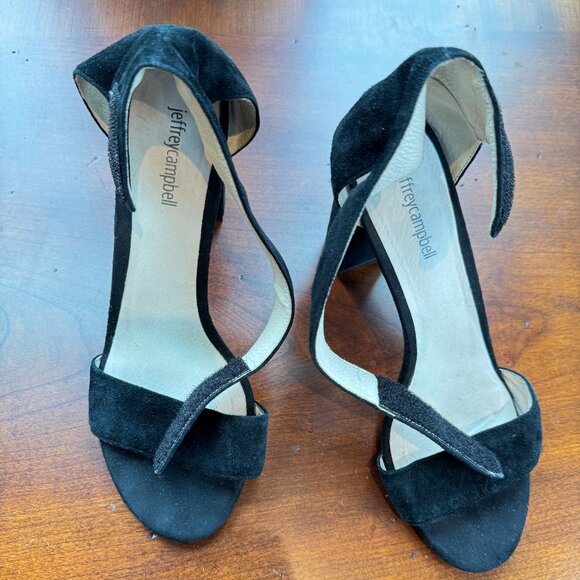 Jeffery Campbell Lindsay Black Suede Heels - Picture 3 of 10